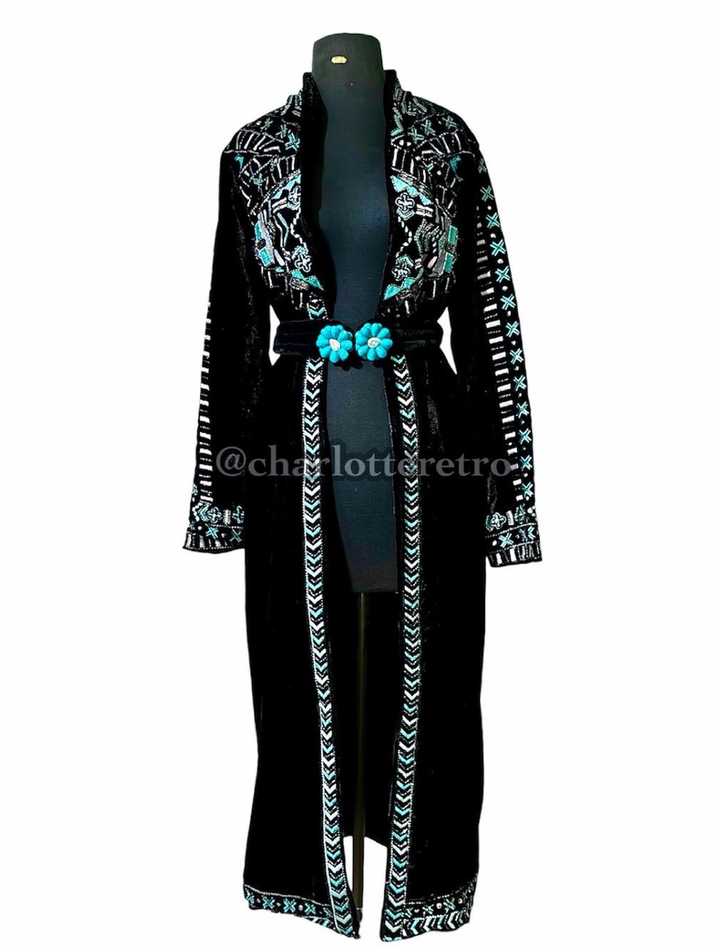 Crazy Train • The Strait • Embroidered Velvet Duster